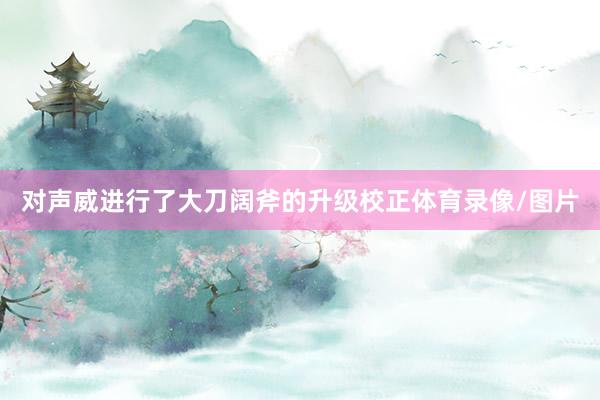 对声威进行了大刀阔斧的升级校正体育录像/图片