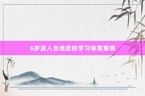 6岁进入当地武校学习体育集锦