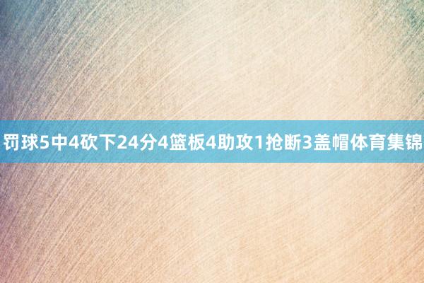 罚球5中4砍下24分4篮板4助攻1抢断3盖帽体育集锦
