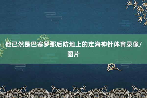 他已然是巴塞罗那后防地上的定海神针体育录像/图片