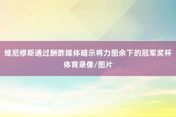 维尼修斯通过酬酢媒体暗示将力图余下的冠军奖杯体育录像/图片