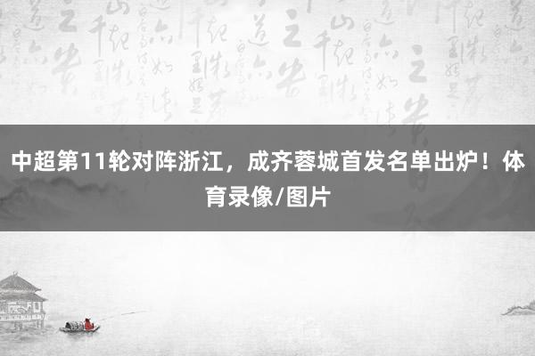 中超第11轮对阵浙江，成齐蓉城首发名单出炉！体育录像/图片