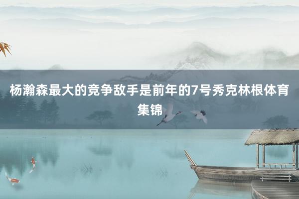 杨瀚森最大的竞争敌手是前年的7号秀克林根体育集锦
