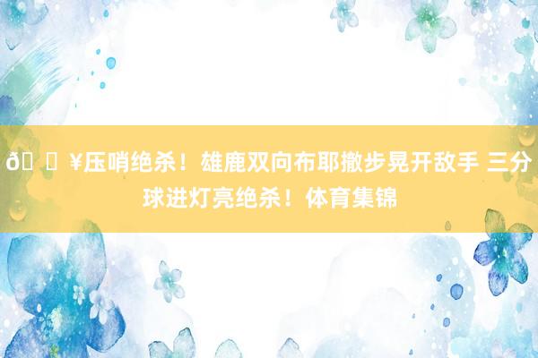 💥压哨绝杀！雄鹿双向布耶撤步晃开敌手 三分球进灯亮绝杀！体育集锦