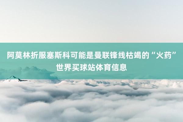 阿莫林折服塞斯科可能是曼联锋线枯竭的“火药”世界买球站体育信息
