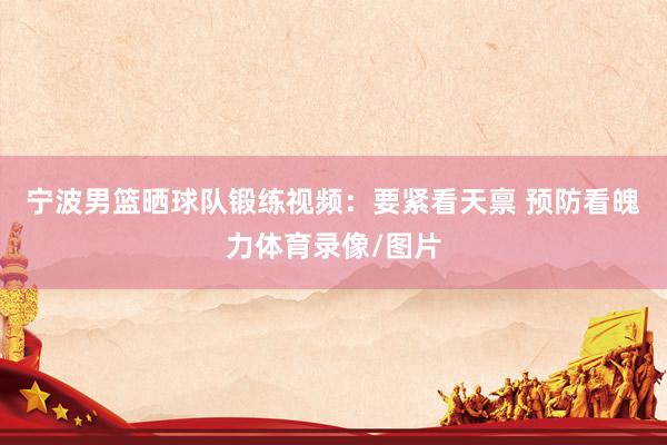 宁波男篮晒球队锻练视频：要紧看天禀 预防看魄力体育录像/图片