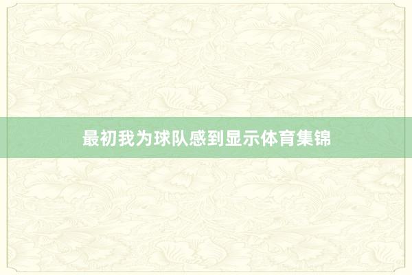 最初我为球队感到显示体育集锦