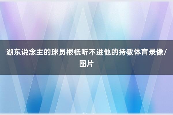 湖东说念主的球员根柢听不进他的持教体育录像/图片