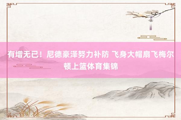 有增无已！尼德豪泽努力补防 飞身大帽扇飞梅尔顿上篮体育集锦